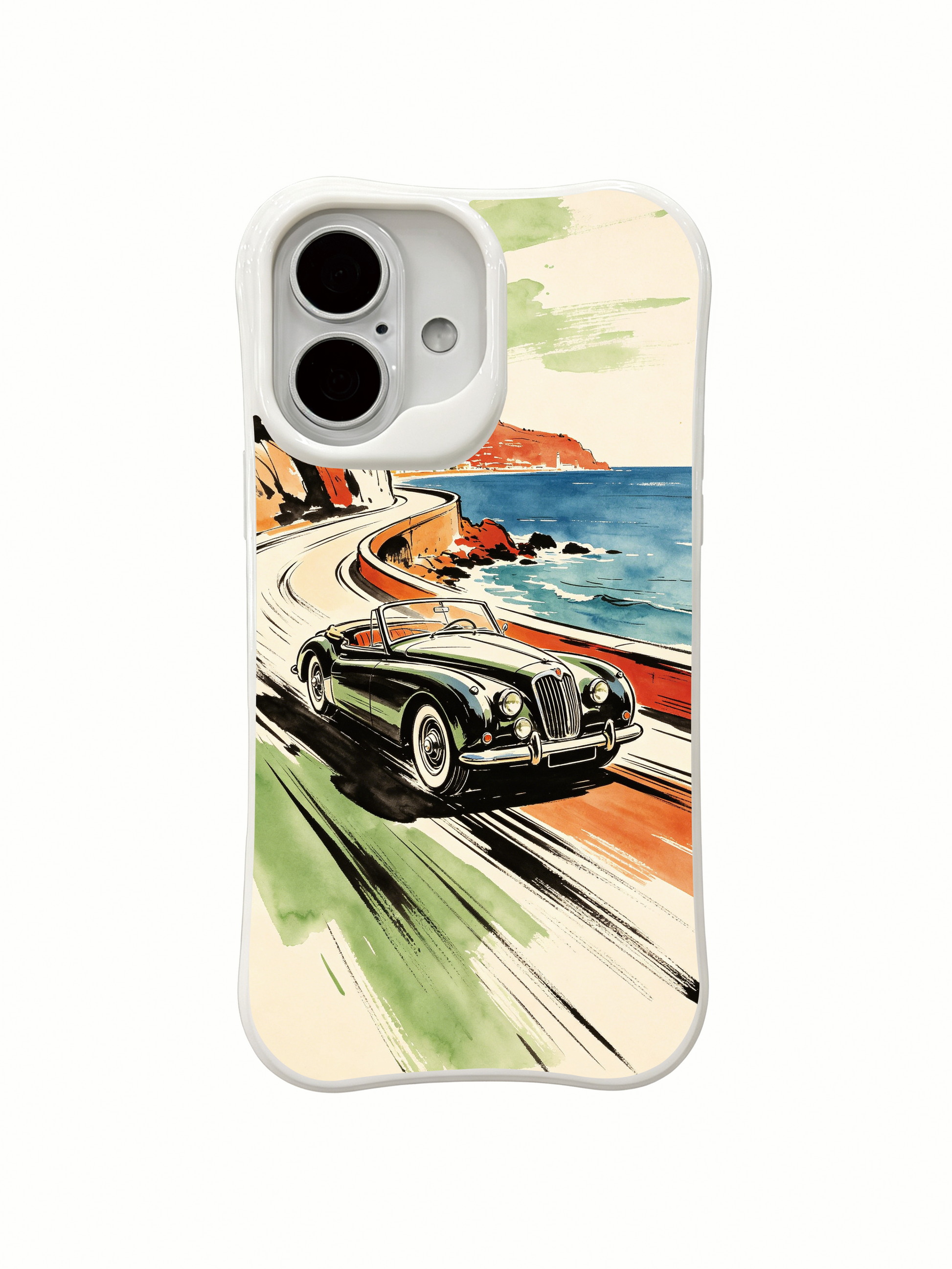 PhoneCasing dreamy road trip iPhone 16 Case, premium artist fine art