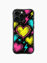 Dripping Spray Paint Punk Heart Sketch görseli içeren iPhone 13 Pro Max kılıfı