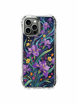 PhoneCasing iPhone 16 Pro Max Case featuring Elias Nocturne's "Dense Night Garden" art, a lush and powerful floral pattern.