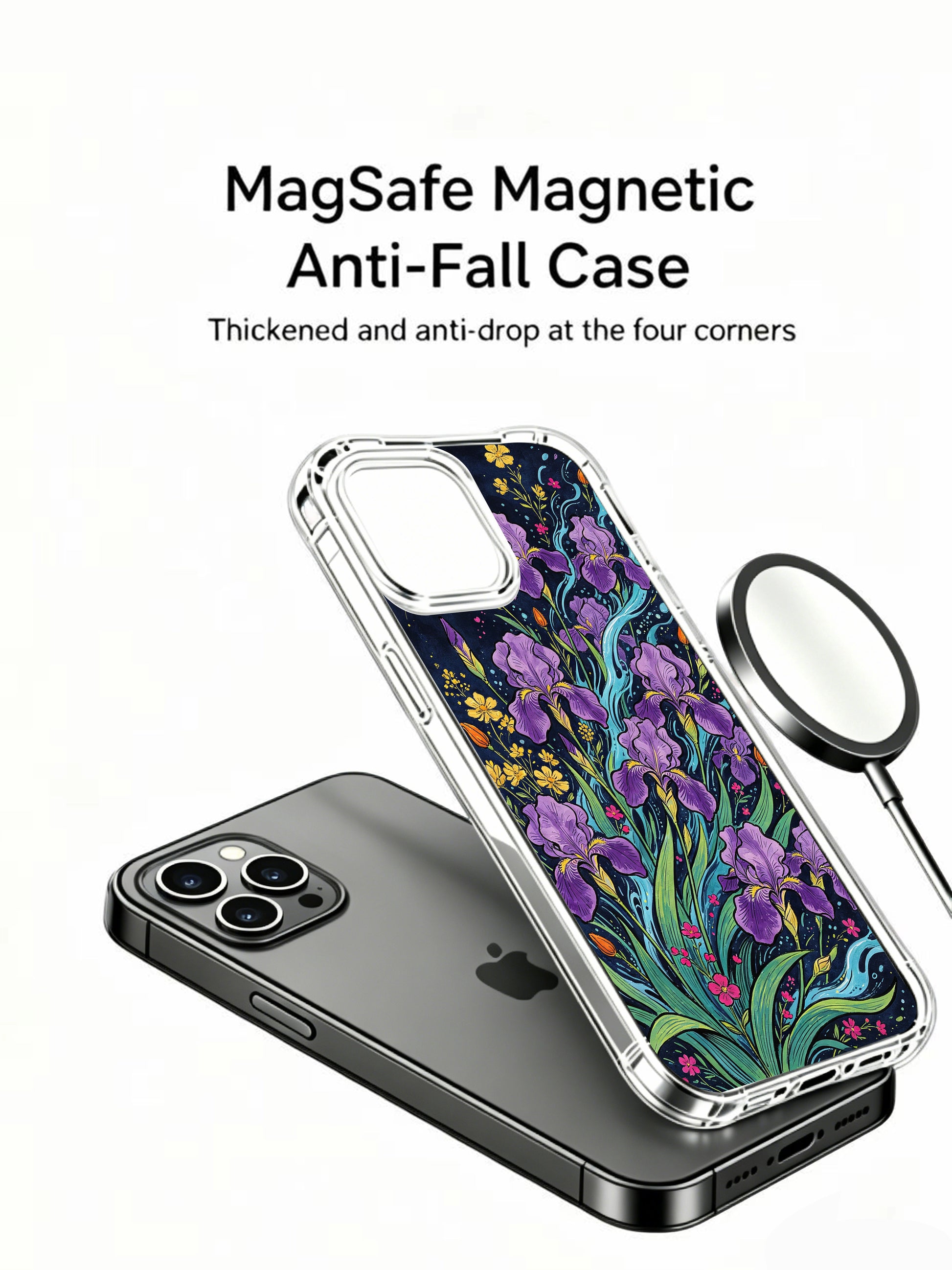 PhoneCasing iPhone 16 Pro Max Case featuring Elias Nocturne's "Dream Tide" art, a bold expression of dreams and emotional flow.