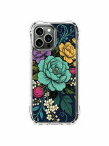 Indigo floral veil on an iPhone 13 Pro Max case