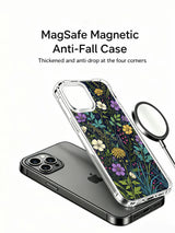 PhoneCasing iPhone 16 Pro Max Case - exclusive Elias Nocturne Meadow Nocturne design. Wildflowers and green foliage, durable protective case with UV-printed print.