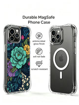Midnight jade garden on an iPhone 13 Pro Max case