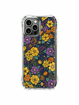 Navy and gold floral composition artwork