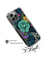 Nighttime floral accents on an iPhone 13 Pro Max case