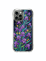PhoneCasing iPhone 16 Pro Max Case featuring Elias Nocturne's "Purple Reverie" art, where the flowers seem to move in a dream.