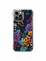 PhoneCasing iPhone 16 Pro Max Case - Elias Nocturne’s Romantic Floral design. Purple peonies and golden accents, high-quality protective case.