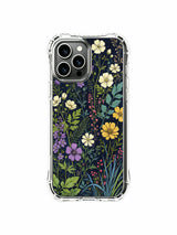 PhoneCasing iPhone 16 Pro Max Case - Elias Nocturne’s Wild Meadow design. Night meadow blooms and green stems, high-quality floral print.