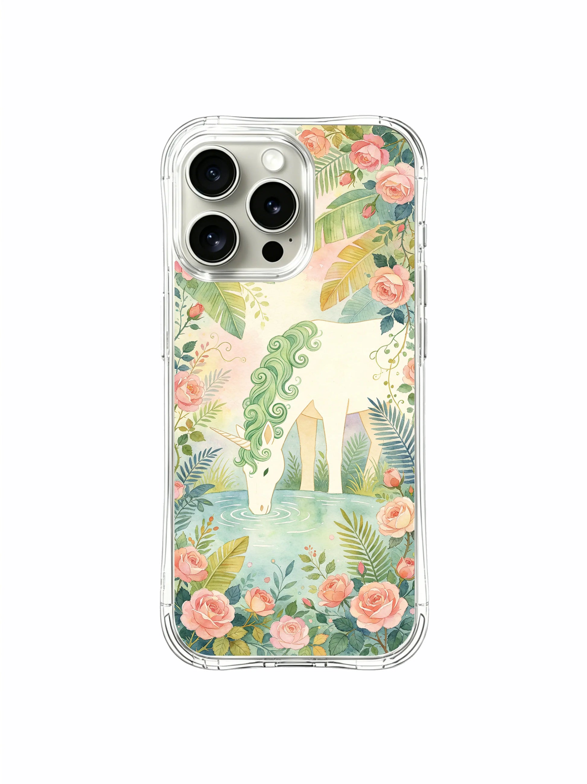 PhoneCasing Embossed Unicorn Art iPhone 15 Pro Max Case, sand-textured handcrafted casing