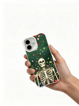PhoneCasing Emerald Petal Shower goth iPhone 16 Case, limited-edition Morrigan Vale wearable art, MagSafe compatible slim scratch-proof iPhone 16 cover