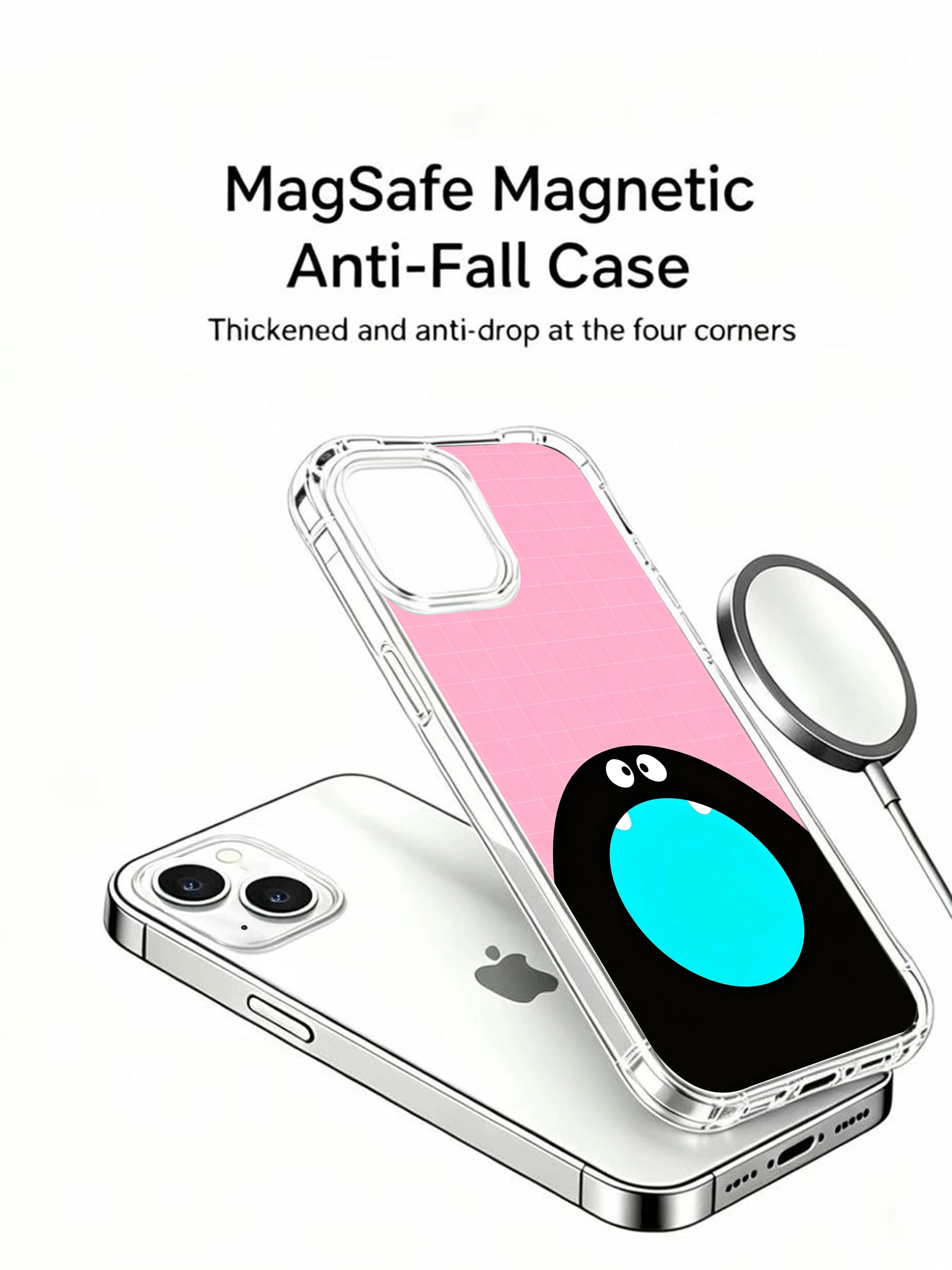 PhoneCasing Emotional Shield Illustration iPhone 15 Plus Case, high-end artistic cover for women