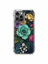 Teal night garden on an iPhone 13 Pro Max case