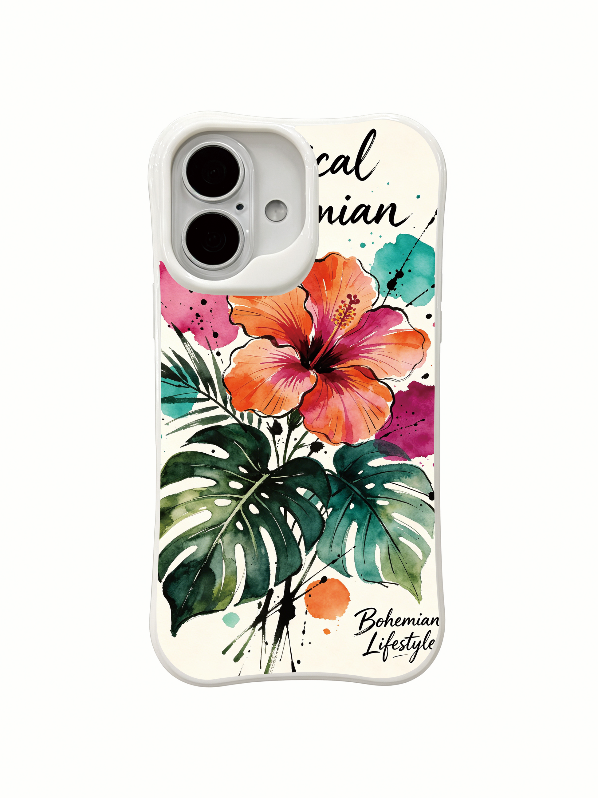 Exclusive artist iPhone 16 Case tropical design from PhoneCasing, premium quality