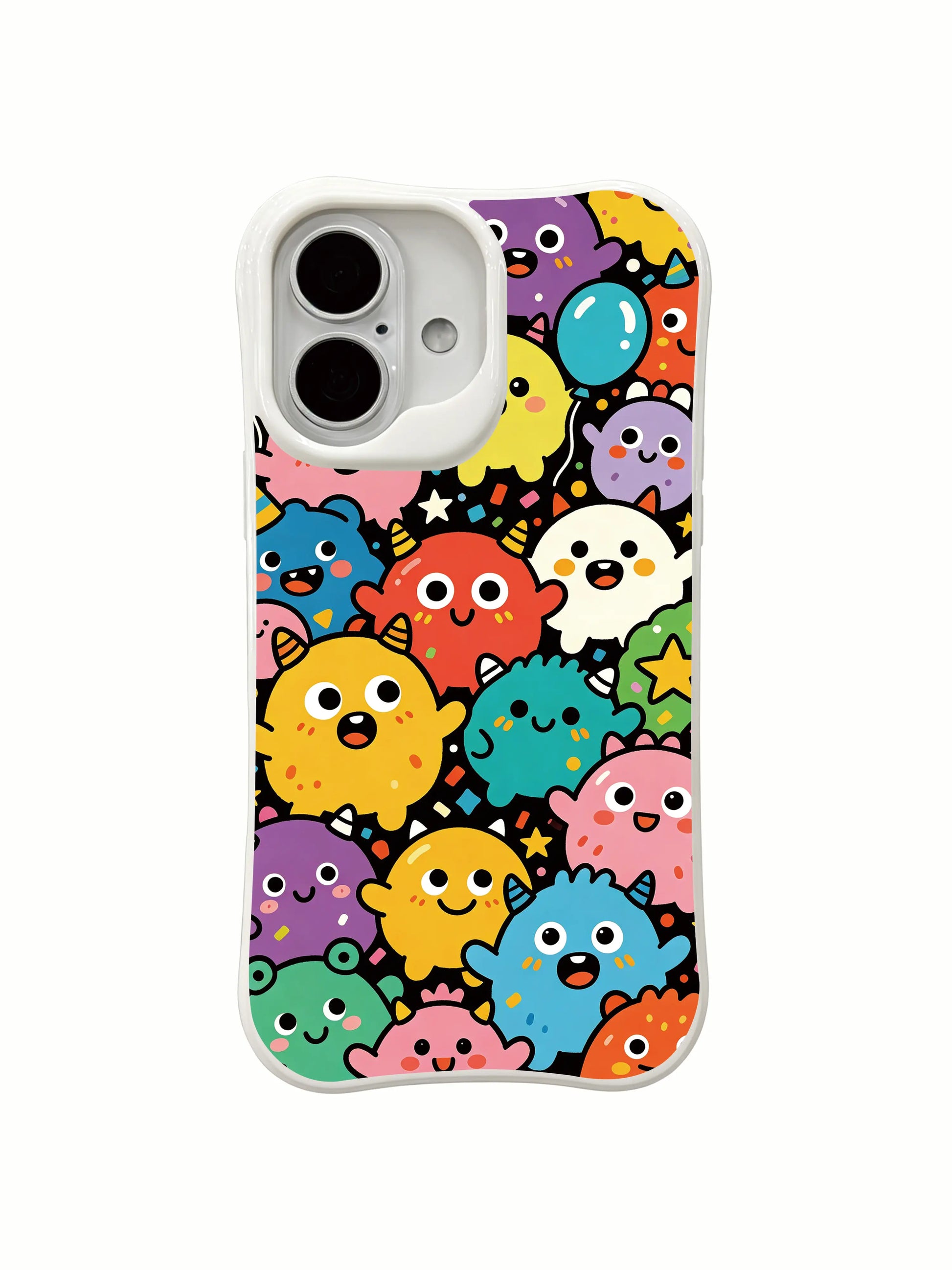 PhoneCasing exclusive artist collab iPhone 16 Plus Case, Milo Yun’s Candy Monster Parade limited edition art case.