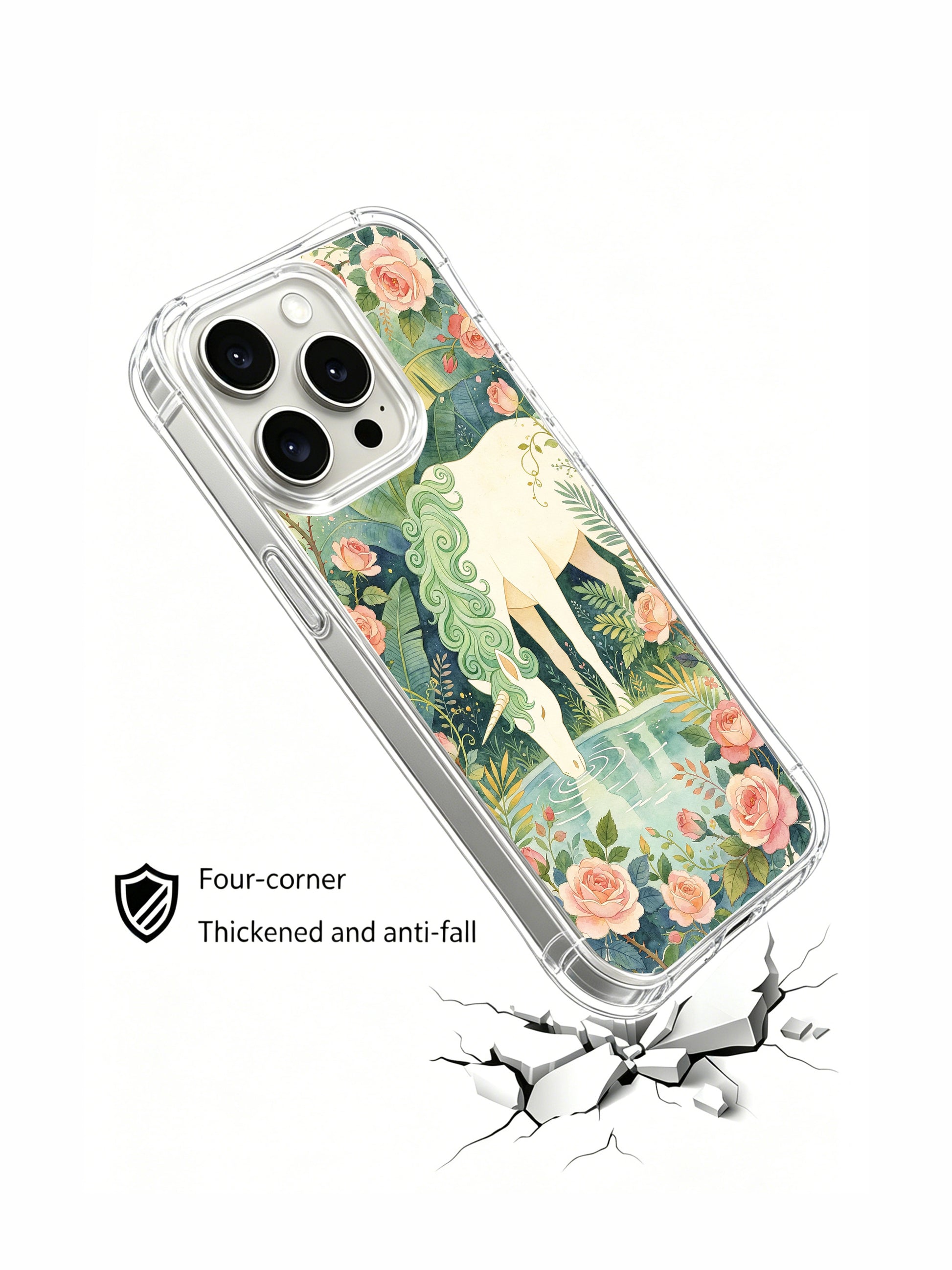 PhoneCasing Fantasy Forest Unicorn iPhone 15 Pro Max Case, unique graphic premium cover