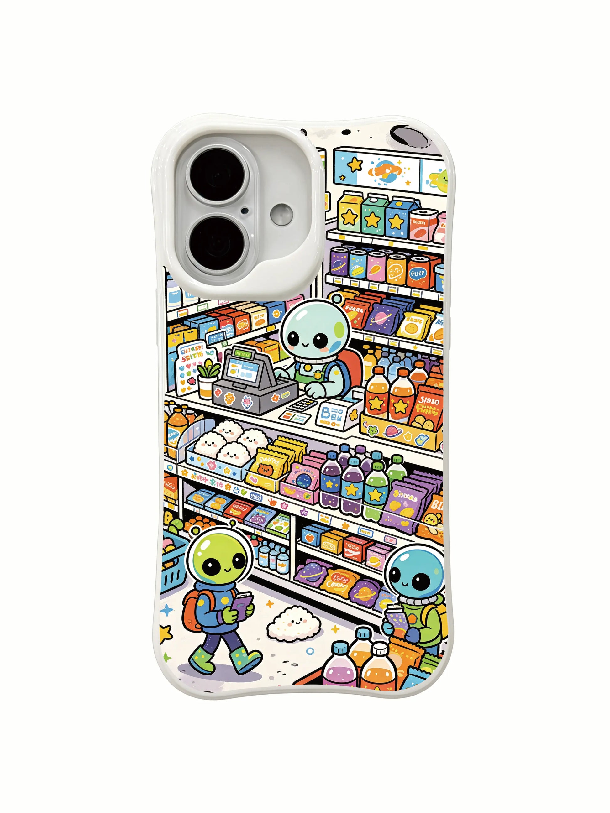 PhoneCasing fantasy moon world iPhone 16 Plus Case, lively and imaginative art style ideal for style lovers.