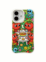 PhoneCasing fantasy space dining iPhone 16 Plus Case, imaginative art ideal for lovers of creative illustrations.