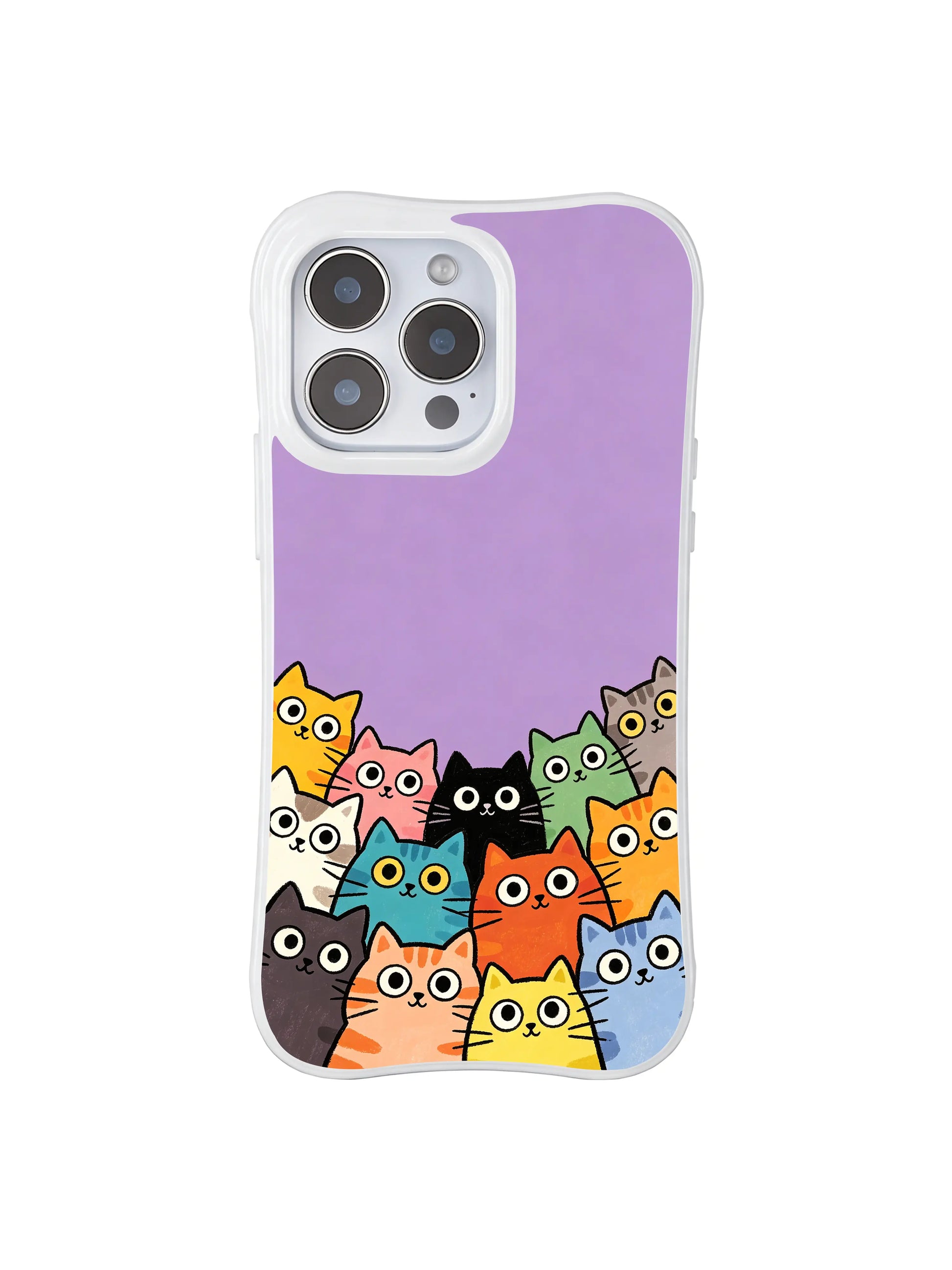 PhoneCasing iPhone 16 pro max protective case with cats art, capturing the fun of a live cat performance.