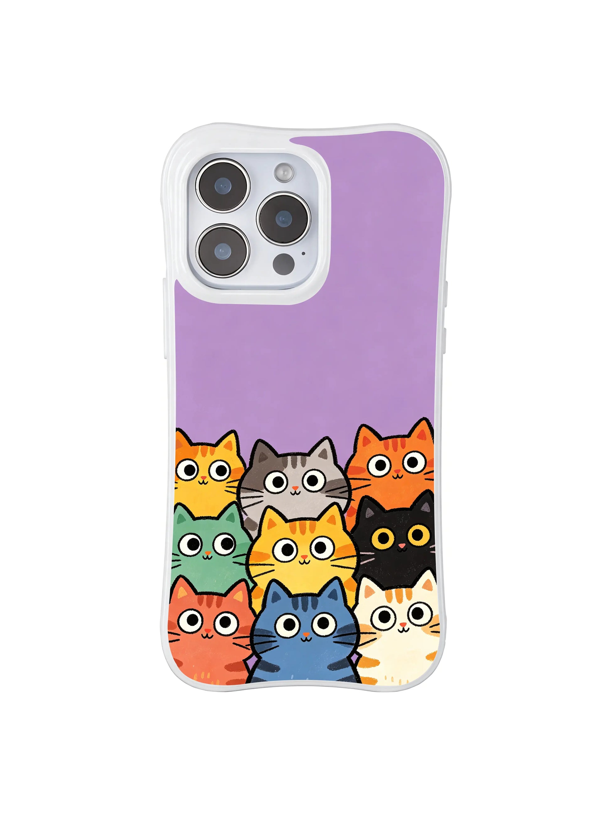 PhoneCasing iPhone 16 pro max protective case with cats art, capturing the fun of a live cat performance.