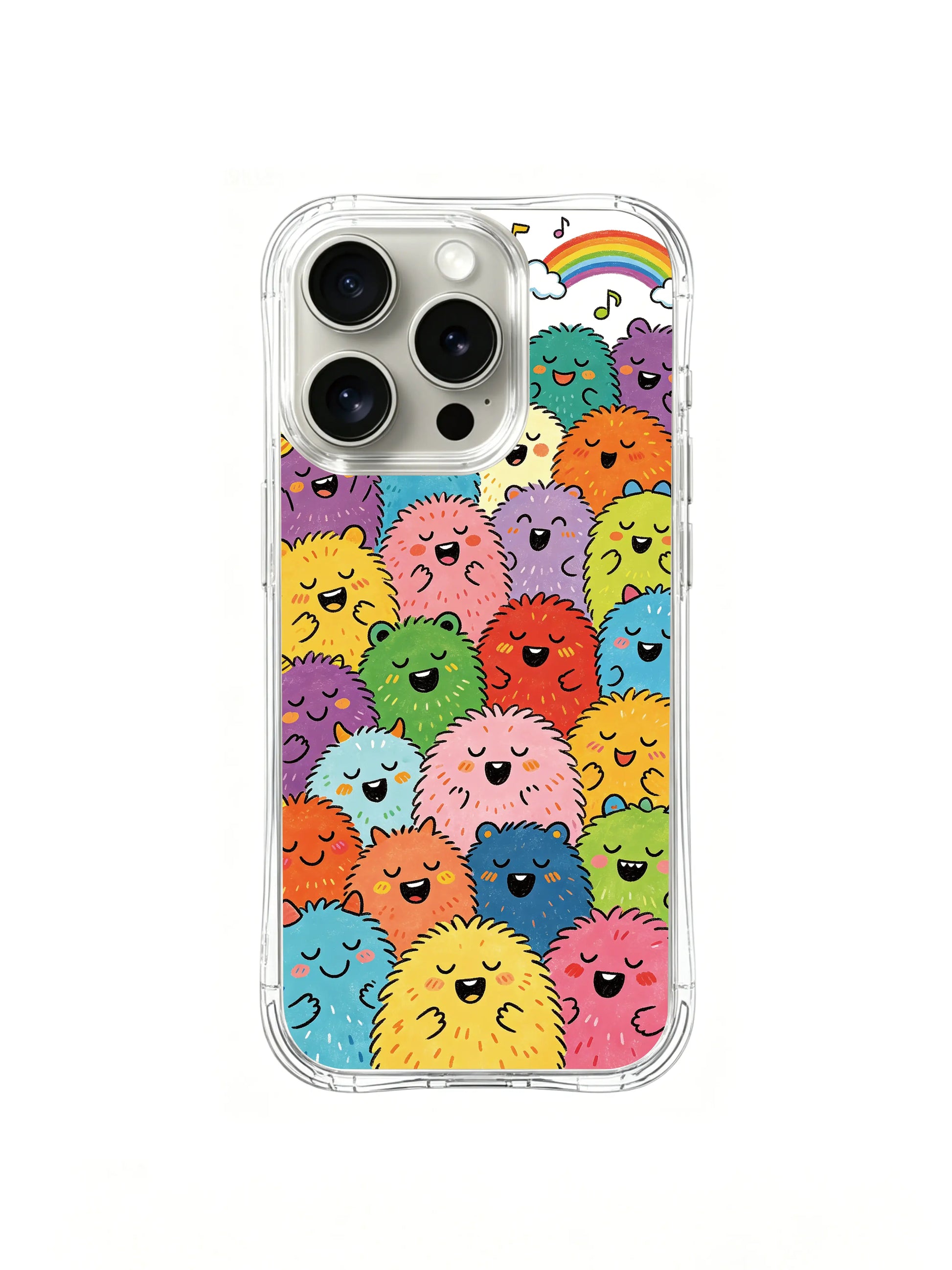 PhoneCasing iPhone 16 Pro Case with Fluffy Monster Choir MagSafe compatible design, exclusive Milo Yun art, premium protective casing for iPhone 16 Pro.