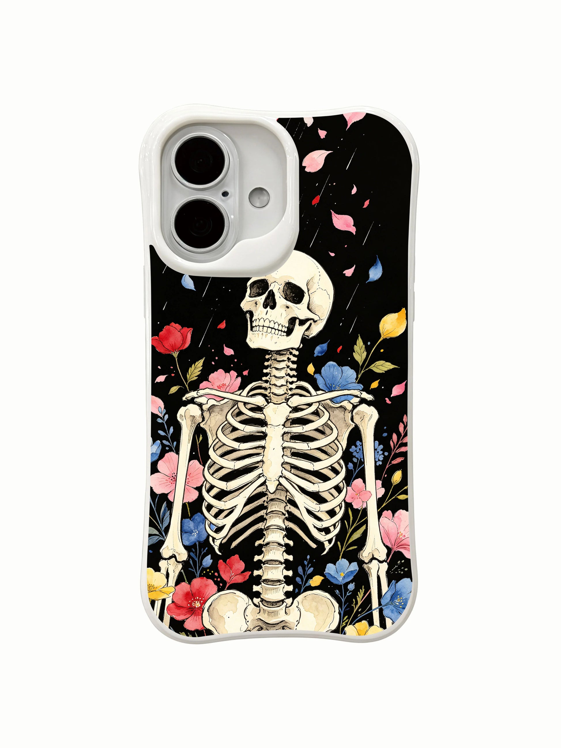 PhoneCasing four-corner thickened drop test Night Petal Rain iPhone 16 Case, reinforced cushion absorbs impact from accidental falls, impact-resistant hard shell with fade-proof HD art printing
