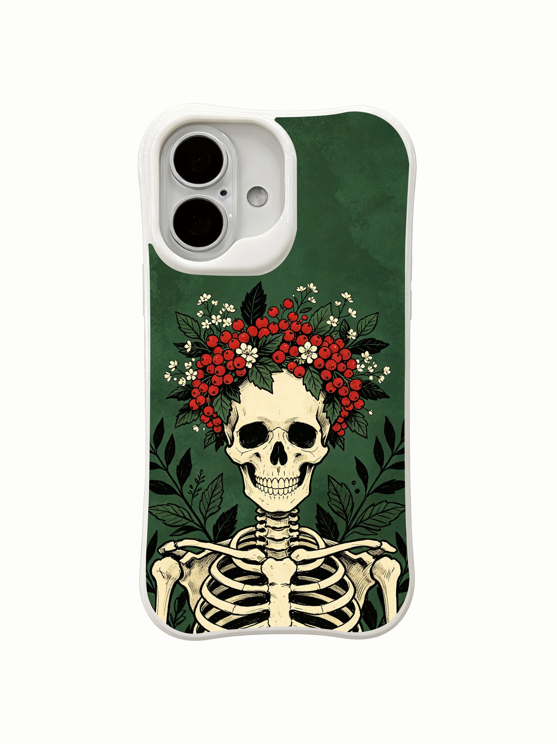 PhoneCasing four-corner thickened drop test Red Berry Queen iPhone 16 Case, reinforced shock cushion absorbing accidental fall impact, impact-resistant hard shell with fade-proof HD art printing