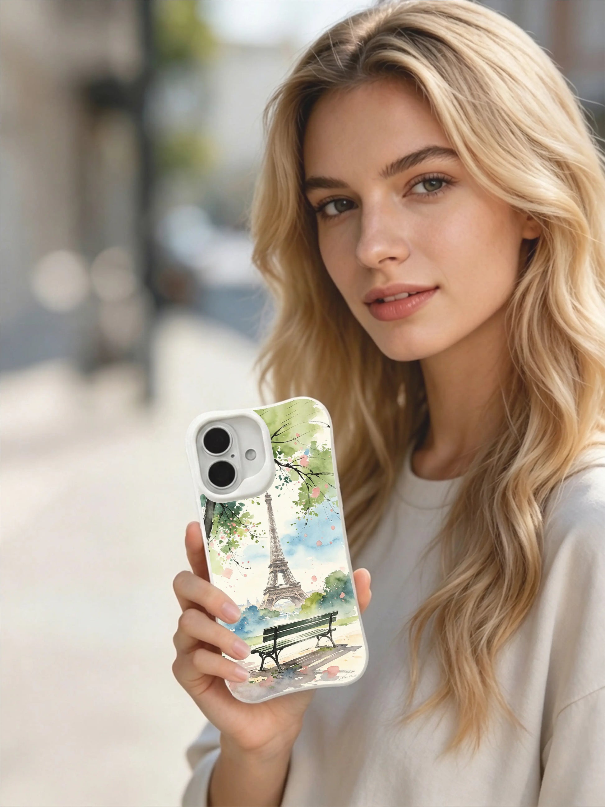 PhoneCasing full-bleed Paris scene iPhone 16 Case, Matisse Dufré collaboration design