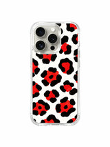 Crimson Raw Edge pattern içeren iPhone 14 Pro kılıfı