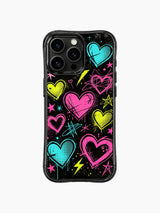 Full Wrap Spray Punk Heart Graffiti görseli içeren iPhone 13 Pro Max kılıfı