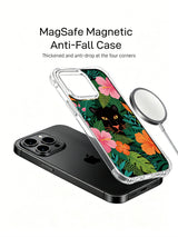 Black panther portrait in a full-wrap jungle artwork on an iPhone 13 Pro case