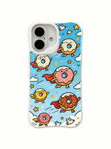 PhoneCasing fun sky adventure gathering iPhone 16 Plus Case, whimsical hand-drawn art locally made in California.