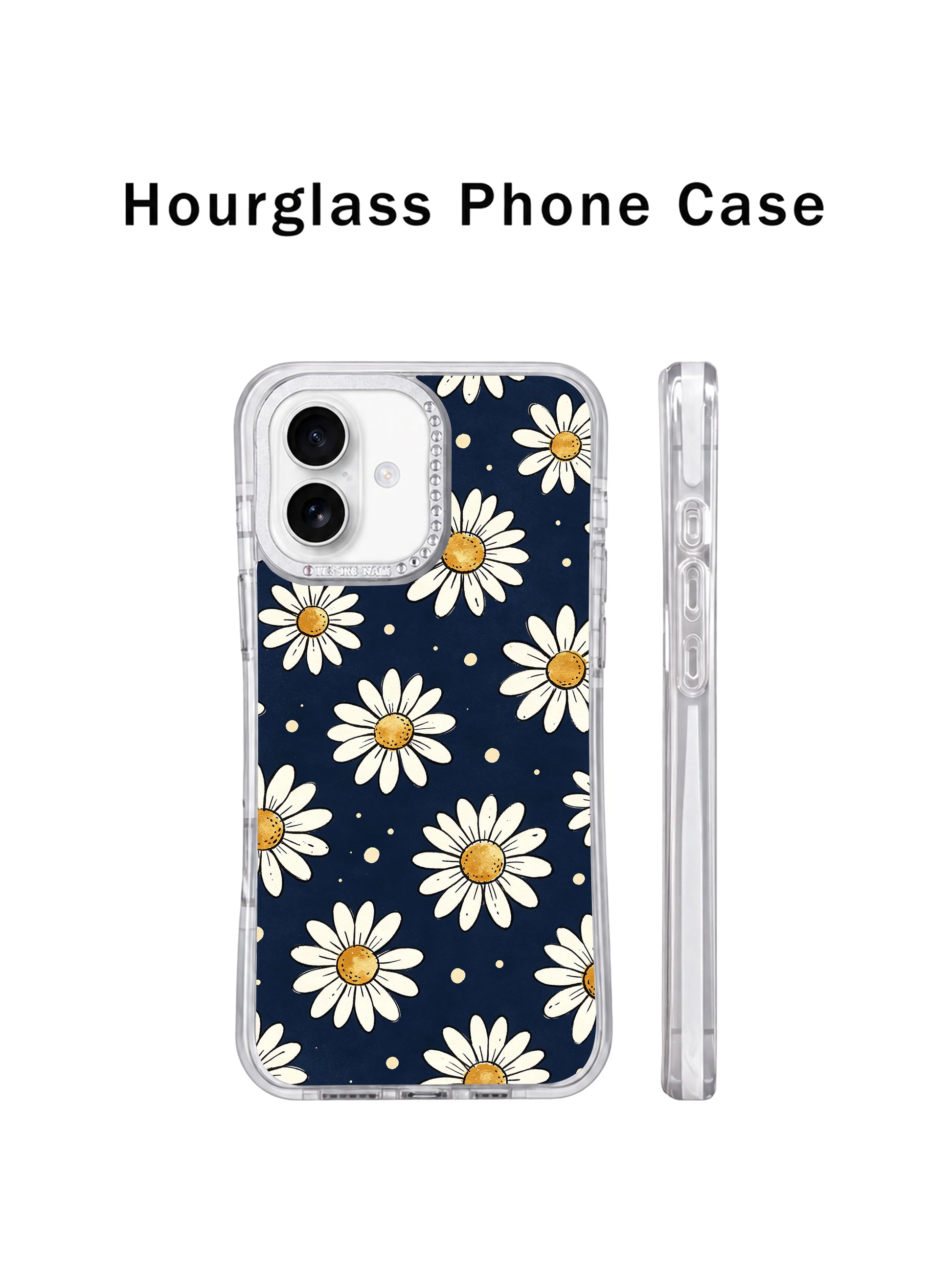 PhoneCasing exclusive global illustrator collab iPhone 17 casing Midnight Daisy Drift, iconic drifting night daisy series by floral artist Solea Meadow, premium wearable art shipped fast nationwide across the US.