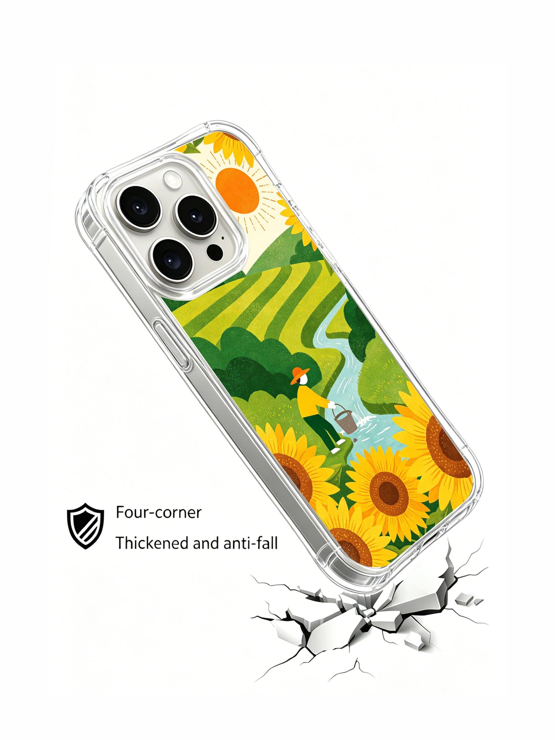 PhoneCasing Golden Hour Oasis iPhone 15 Pro Max Case, unique graphic premium cover