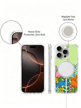 PhoneCasing iPhone 16 pro max clear case with cats that look like blooming flowers, adding a cheerful vibe to your device.