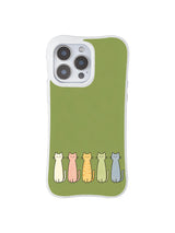 PhoneCasing iPhone 16 Pro Max with Green Guardian Felines print, pastel cats standing like gentle guardians against a quiet forest background.