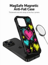Grunge Punk Heart Graffiti Doodle görseli içeren iPhone 13 Pro Max kılıfı