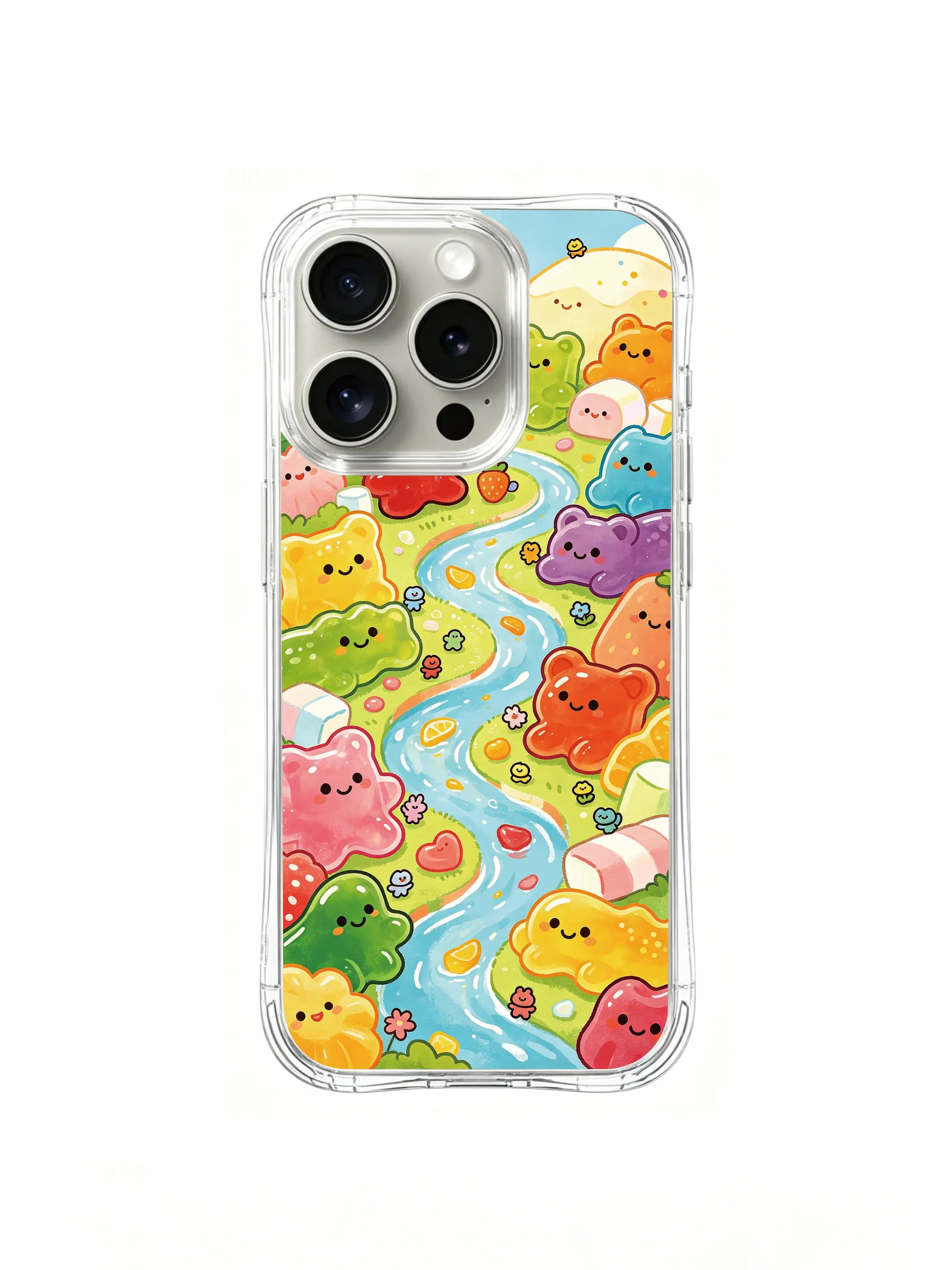 PhoneCasing iPhone 16 Pro Case with Gummy Zoo gummy octopus scene art, Milo Yun’s signature whimsical design, fade-resistant premium case.