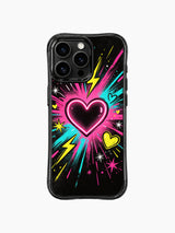 Neon Drift pattern içeren iPhone 13 Pro Max kılıfı