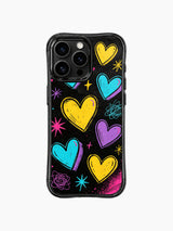 Heart Haze pattern içeren iPhone 13 Pro Max kılıfı