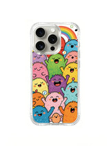 Fluffy Monster Choir artwork on an iPhone 16 Pro case