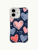 Lunar Love Notes pattern on an iPhone 16 Plus case