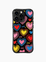 Hand Texture Chalk Sketch Retro Radio Heart görseli içeren iPhone 13 Pro Max kılıfı