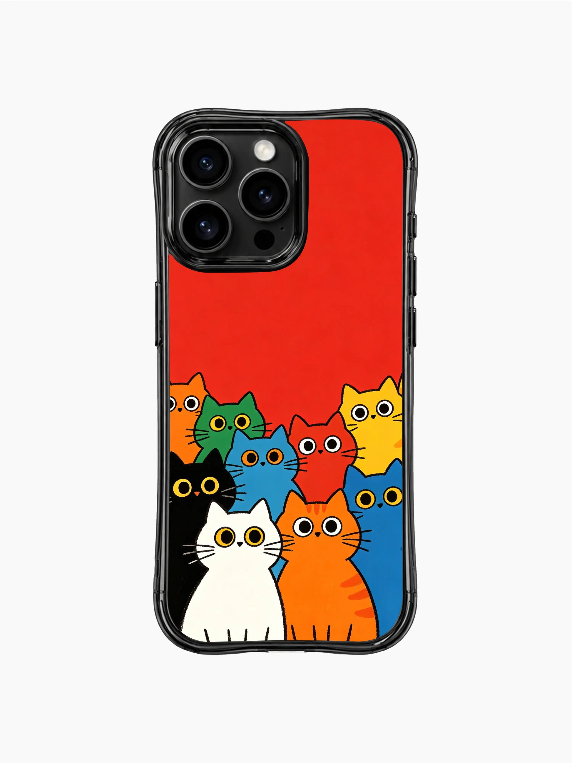 PhoneCasing iPhone 16 pro max MagSafe case with playful cats art, perfect for cat lovers seeking joy.