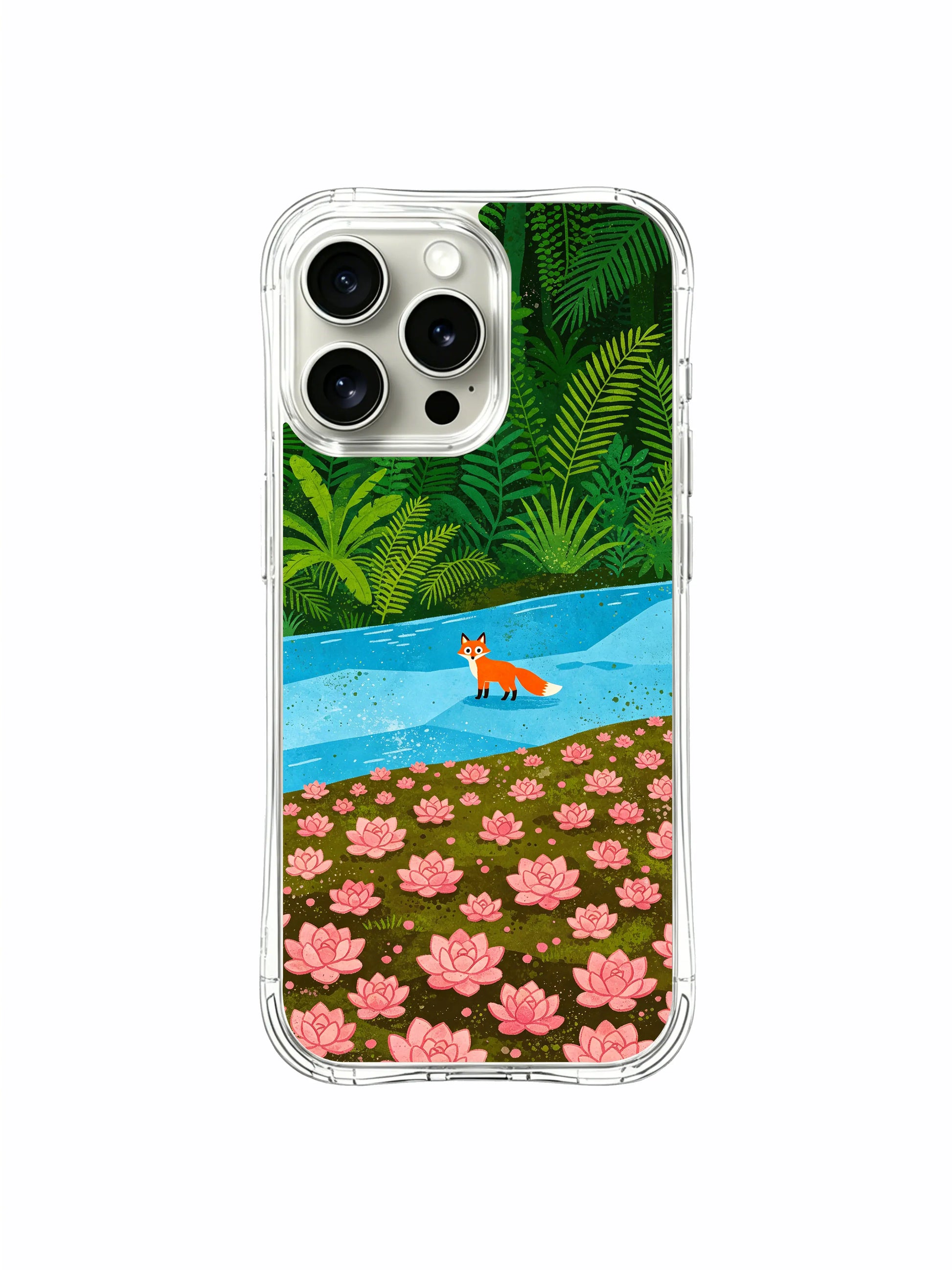 PhoneCasing Healing Jungle Fox iPhone 15 Pro Max Case, earth tone mindful art case