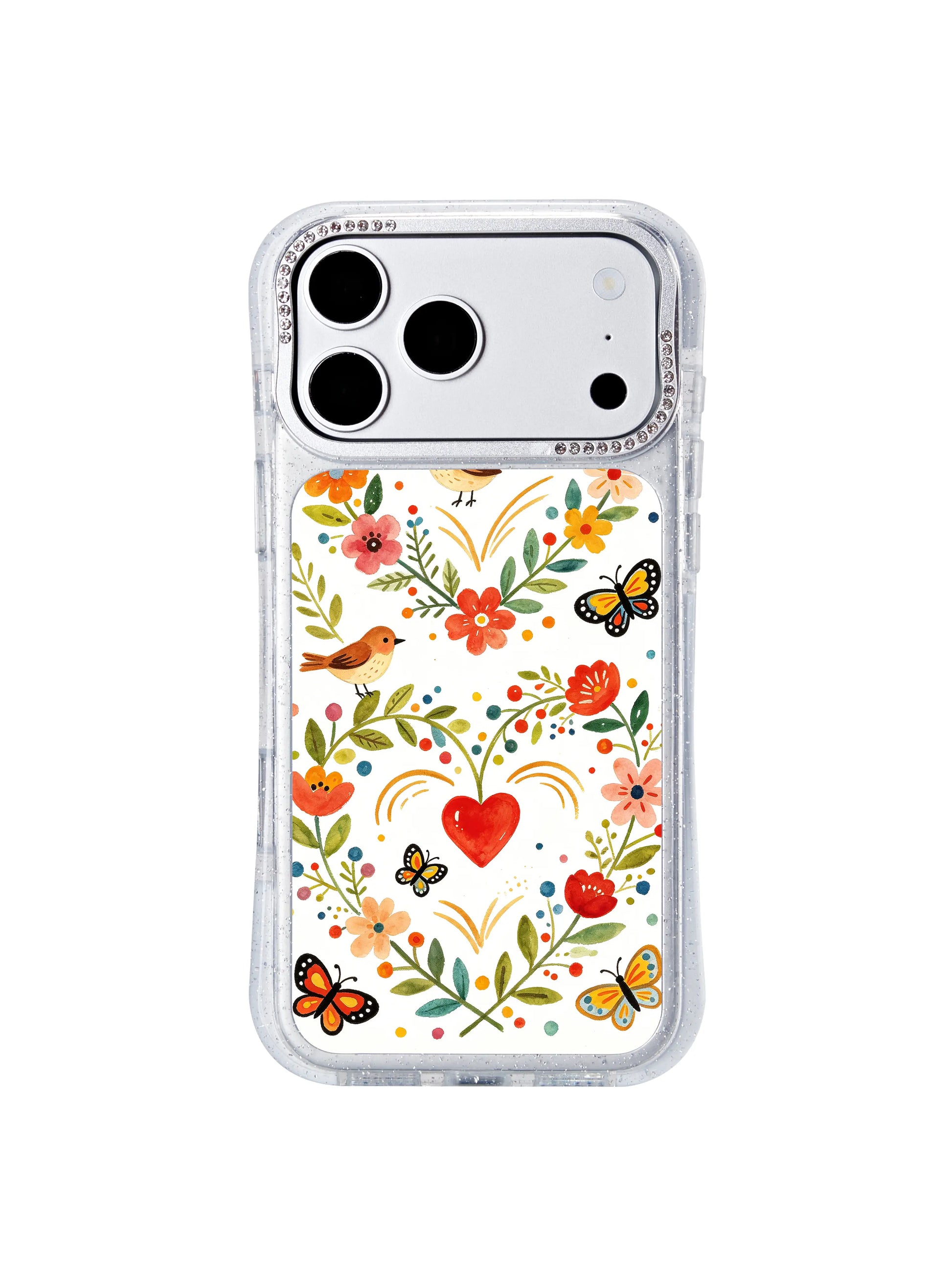 PhoneCasing limited edition iphone 17 pro Max casing by Aurelia Finch, collectible heart wreath garden art produced in small runs to preserve exclusive artistic value.