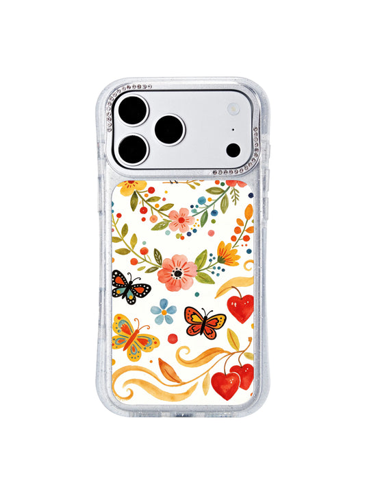 PhoneCasing premium wearable fine art iphone 17 pro Max case from Aurelia Finch’s curated collection, museum-worthy heart wreath illustration adapted for everyday carry.