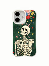 PhoneCasing indoor casual daily lifestyle Emerald Dream Bloom iPhone 16 Case, minimalist goth wearable accessory for daily and office wear, antimicrobial fingerprint-proof glossy finish iPhone 16 casing