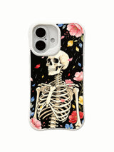 PhoneCasing indoor casual daily lifestyle Petal Shower Night iPhone 16 Case, minimalist goth wearable decor for office & casual outfits, antimicrobial fingerprint-proof glossy finish iPhone 16 casing