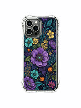 PhoneCasing iPhone 13 Pro Max Case featuring Elias Nocturne's dark flower constellation design, where blooms form a starry pattern.