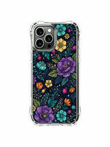 PhoneCasing iPhone 13 Pro Max Case showcasing Elias Nocturne's full-coverage night floral design, a dense pattern of blooms that create a vibrant universe.